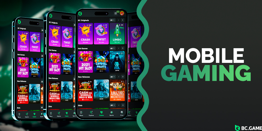 Play casino games on the mobile app