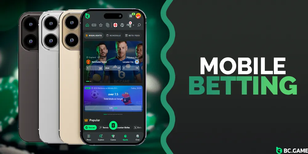 Sports betting on a smartphone
